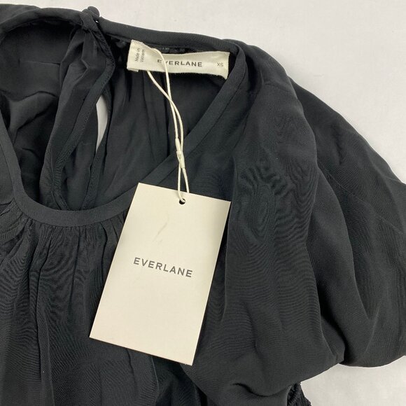 NWT Everlane The Gathered Midi Black Dress Womens Size XS - Picture 7 of 14